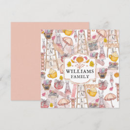 Tarjeta personalizada de acuarela de otoño de Acci