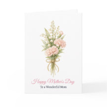 Tarjeta personalizada de acuarela de peonía rosa p