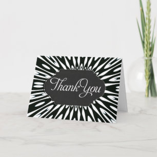 Tarjeta personalizada de agradecimiento Black & Wh
