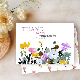 Tarjeta Personalizada de Agradecimiento Blanca con