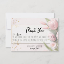 Tarjeta personalizada de agradecimiento de boda si