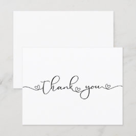 Tarjeta personalizada de agradecimiento de corazón