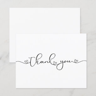 Tarjeta personalizada de agradecimiento de corazón