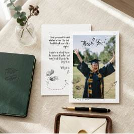 Tarjeta personalizada de agradecimiento de graduac