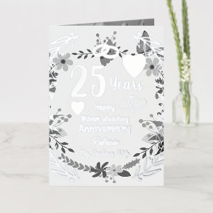 Tarjeta personalizada de aniversario de bodas de 2