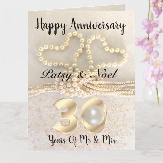 Tarjeta personalizada de aniversario de bodas de p (Orquídea)