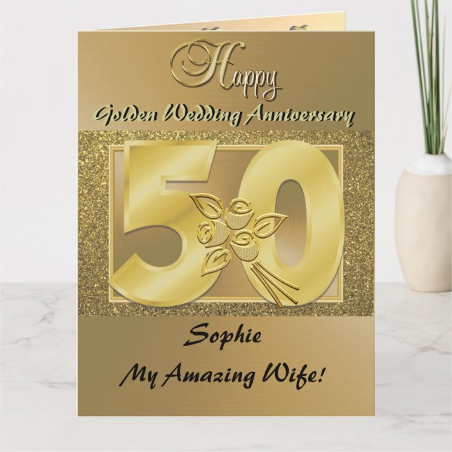 Tarjeta personalizada de aniversario de bodas núme (Anverso)