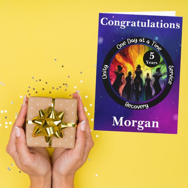 Tarjeta personalizada de aniversario de sobriedad  (Subido por el creador)