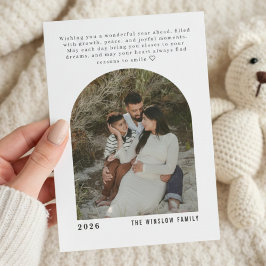 Tarjeta personalizada de Año Nuevo 2026 de una sol