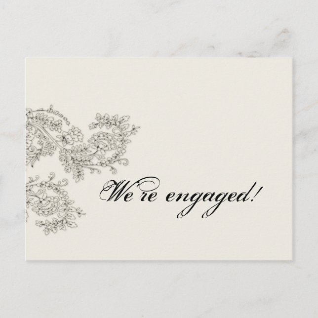 Tarjeta Personalizada de Anuncio de Boda con Estil (Anverso)