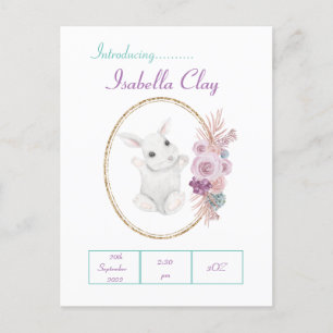 TARJETA PERSONALIZADA DE ANUNCIO DE NACIMIENTO