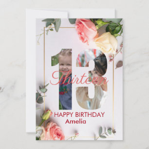 tarjeta personalizada de cumpleaños 13 feliz cumpl