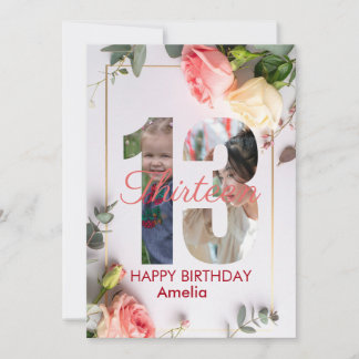 tarjeta personalizada de cumpleaños 13 feliz cumpl
