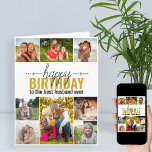 Tarjeta personalizada de cumpleaños 8 Collages de<br><div class="desc">Tarjeta de cumpleaños personalizada que puede personalizar para cualquier persona! La plantilla de fotos está lista para que añadas 8 de tus fotos favoritas y personalizes el texto dentro y fuera. El texto de la muestra en la parte delantera dice "feliz cumpleaños del mejor esposo de la historia" y se...</div>