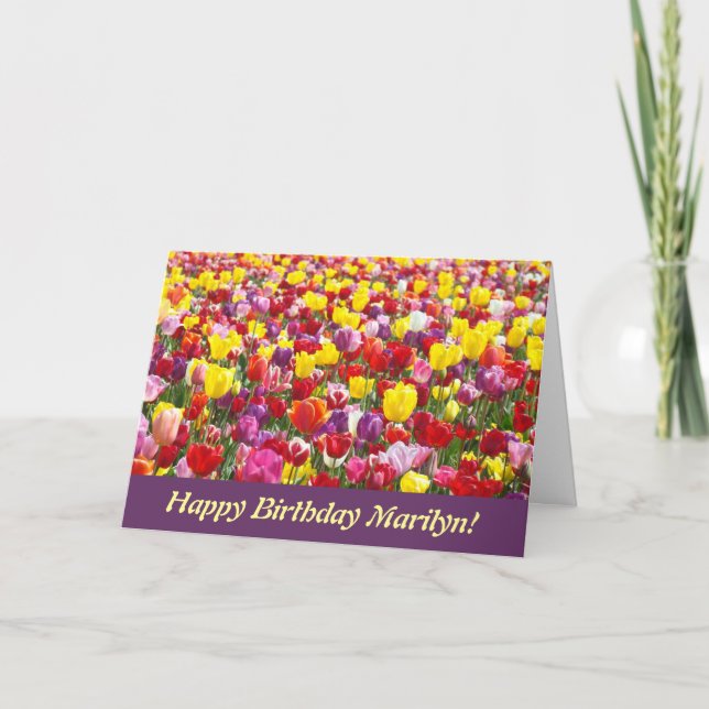 Tarjeta personalizada de cumpleaños con nombre Tul (Anverso)