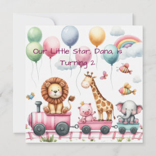 Tarjeta personalizada de cumpleaños de animales
