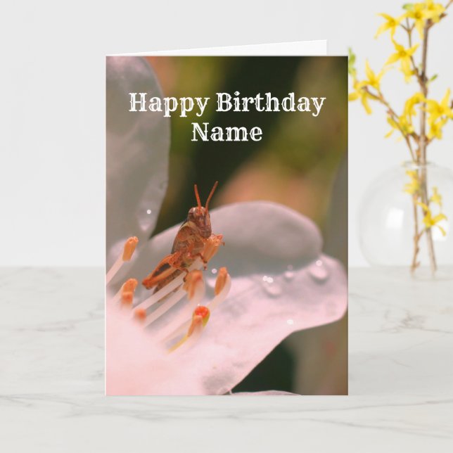 Tarjeta Personalizada De Cumpleaños De Azalea Y Gr (flor amarilla)