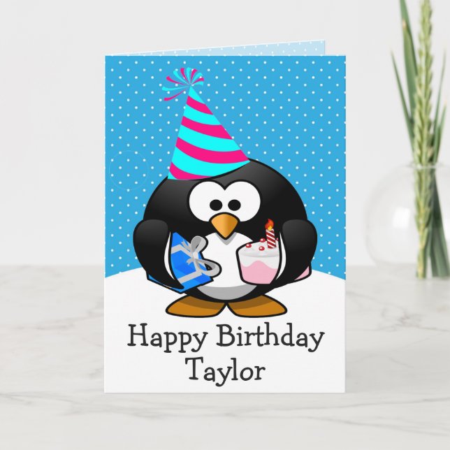Tarjeta personalizada de cumpleaños para niños de  (Anverso)