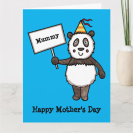 Tarjeta personalizada de Día de la Madre Panda