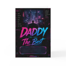 Tarjeta personalizada de Día del Padre Cyberpunk