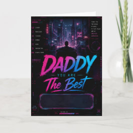 Tarjeta personalizada de Día del Padre Cyberpunk