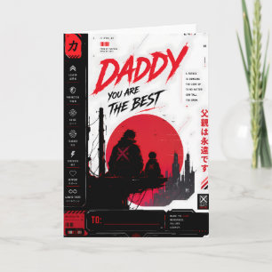 Tarjeta personalizada de Día del Padre Cyberpunk