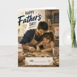 Tarjeta personalizada de Día del Padre para hornea