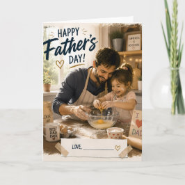 Tarjeta personalizada de Día del Padre para hornea