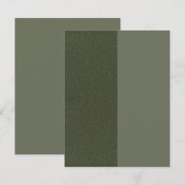 Tarjeta personalizada de dos tonos verde musgo pla