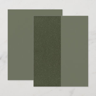 Tarjeta personalizada de dos tonos verde musgo pla
