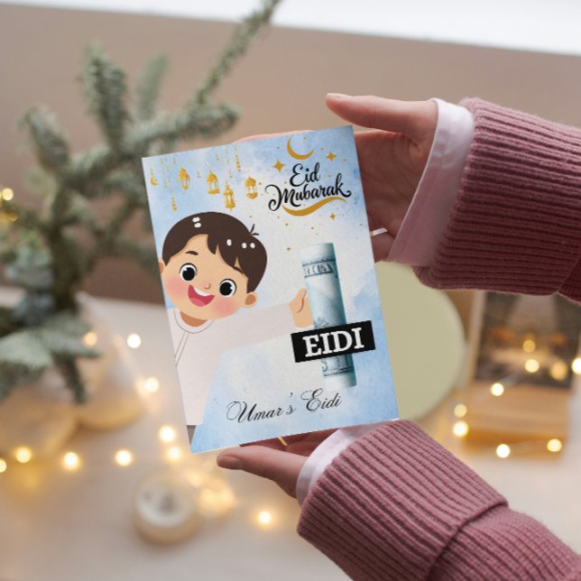Tarjeta Personalizada de Eid Mubarak/ Eid para Niñ (Subido por el creador)
