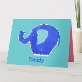 Tarjeta personalizada de elefante lindo para el Dí