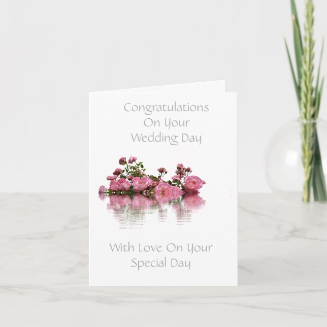 Tarjeta personalizada de felicitaciones de boda el (Anverso)
