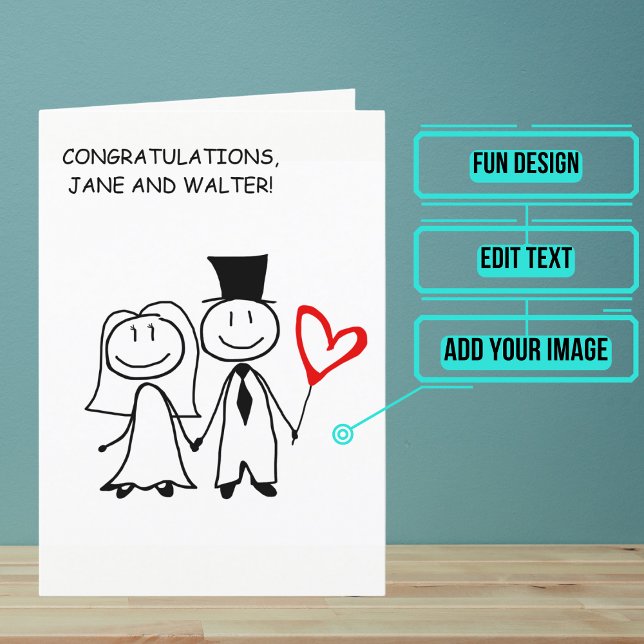 Tarjeta personalizada de felicitaciones por día de (Send your love and congratulations with a modern and unique twist.)