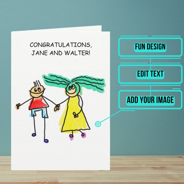 Tarjeta personalizada de felicitaciones por el día (Send your love and congratulations with a modern and unique twist.)