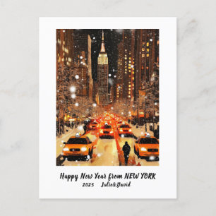 Tarjeta personalizada de Feliz Año Nuevo Manhattan