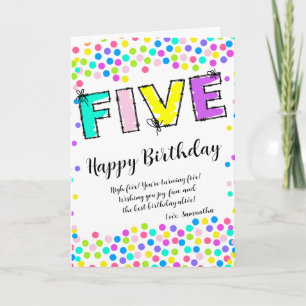 Tarjeta Personalizada de Feliz Cumpleaños Niña Eda