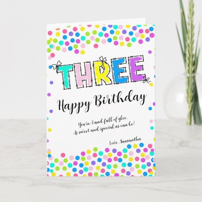 Tarjeta Personalizada de Feliz Cumpleaños Niña Eda (Anverso)
