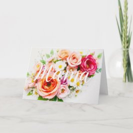 Tarjeta personalizada de Feliz Día de la Madre – P