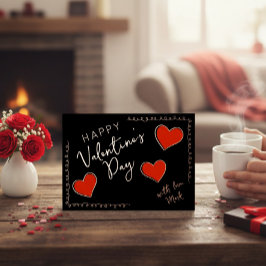 Tarjeta personalizada de Feliz Día de San Valentín