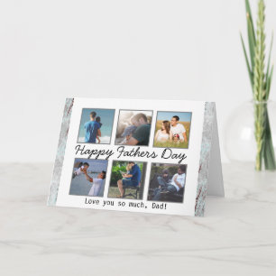 Tarjeta personalizada de Feliz Día del Padre con f