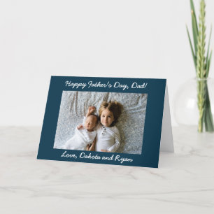 Tarjeta personalizada de Feliz Día del Padre con f