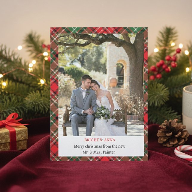 Tarjeta personalizada de Feliz Navidad – Bright &  (Subido por el creador)