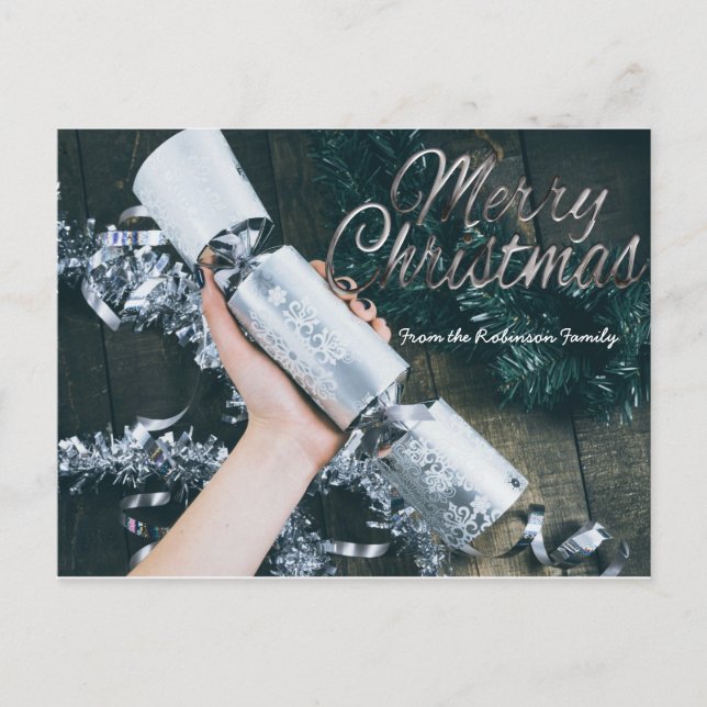 Tarjeta personalizada de Feliz Navidad para los ve (Anverso)