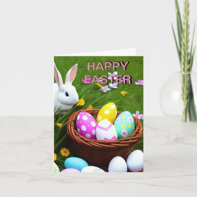 Tarjeta personalizada de Feliz Pascua (Anverso)