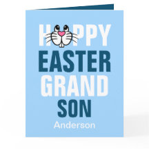Tarjeta personalizada de Feliz Pascua para nieto c
