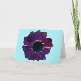 Tarjeta personalizada de flor morada de bonito Gar