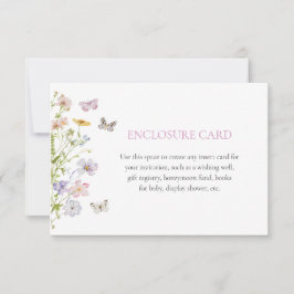 Tarjeta personalizada de flores silvestres y marip