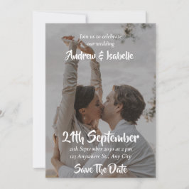 Tarjeta personalizada de foto de boda para guardar