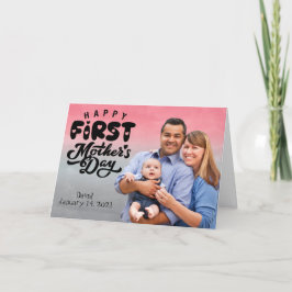 Tarjeta personalizada de foto para el primer día d